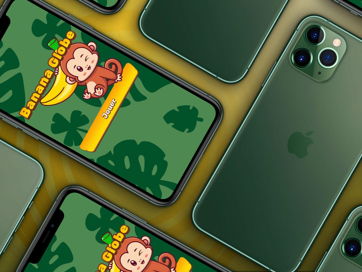 Mockup application Banana Globe