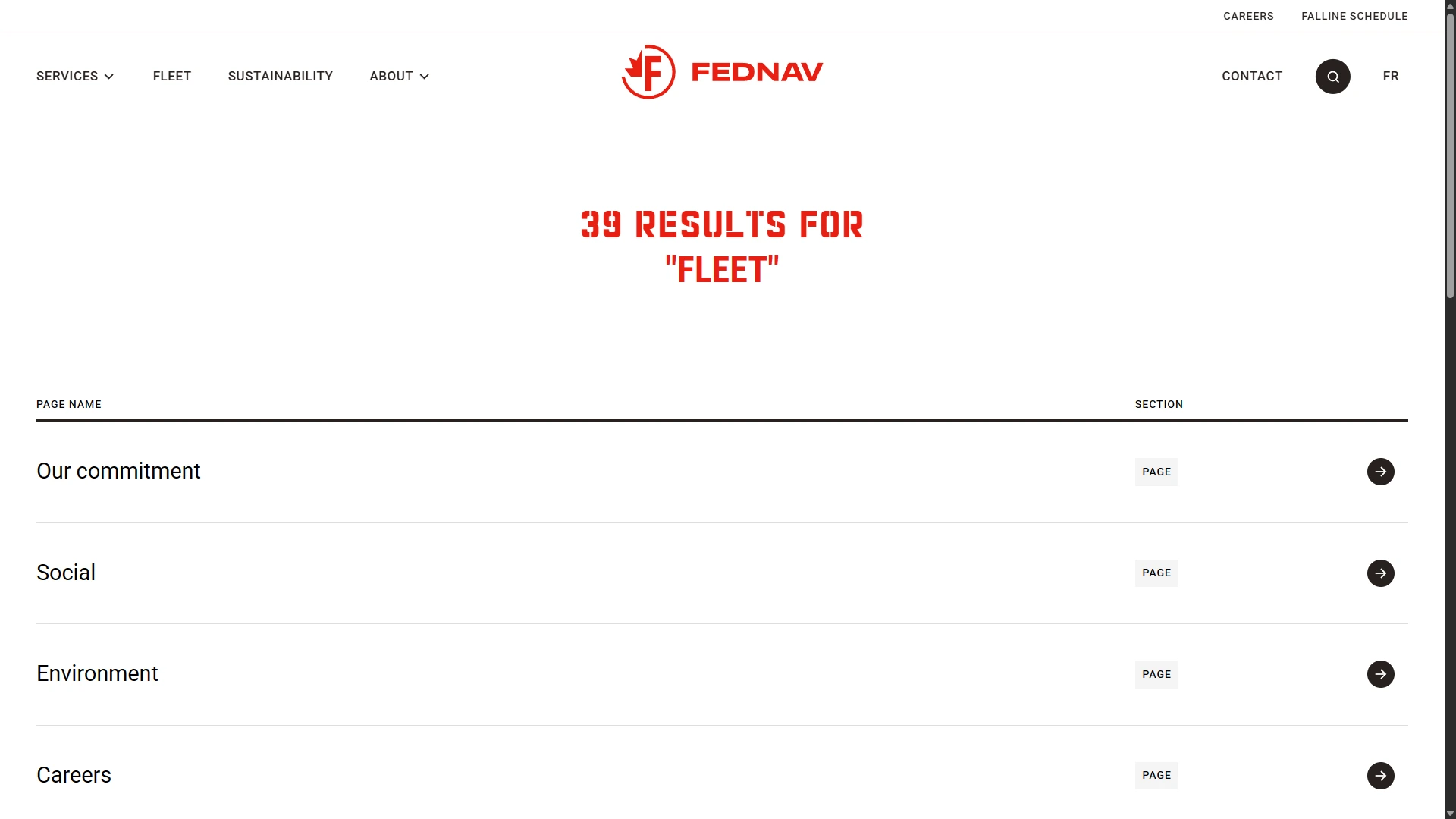 Résultat de recherche fleet sur Fednav